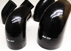 KS Tuned Black Silicone 45* Reducer Elbow Coupler 3.00"-2.50"