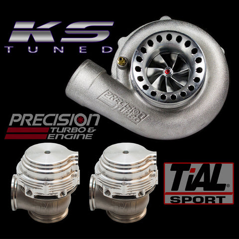 Precision Turbo Gen 2 6266 T4 Divided with 2 Tial 44mm Wastegate